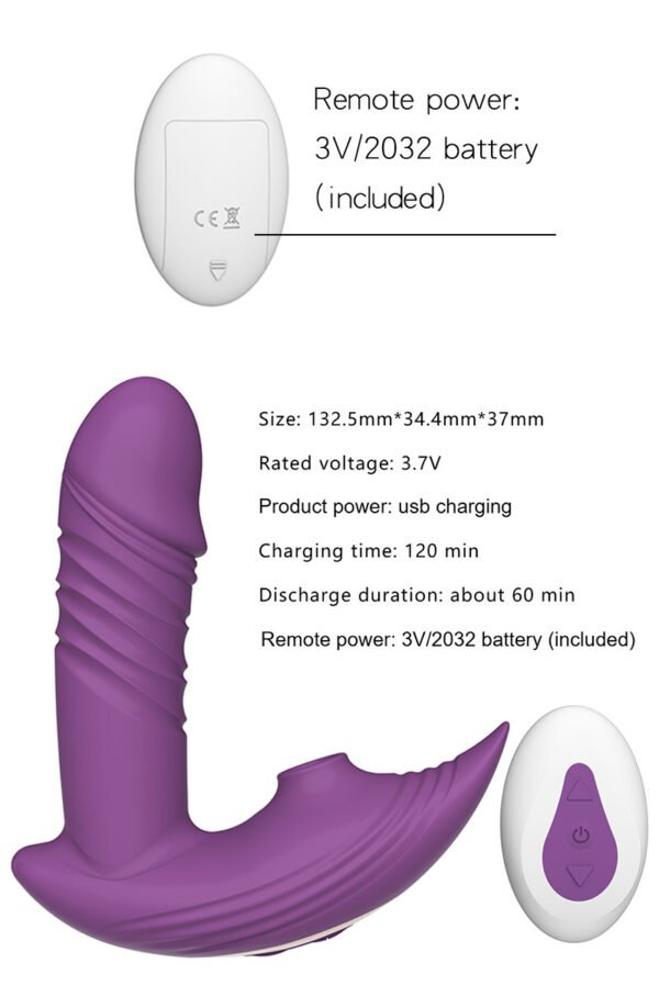 Marilyn sucks and retracts wearing vibrator