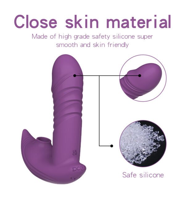 Marilyn sucks and retracts wearing vibrator