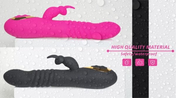 Dual Motor Rabbit Ear Retractable Swinging Female Masturbator
