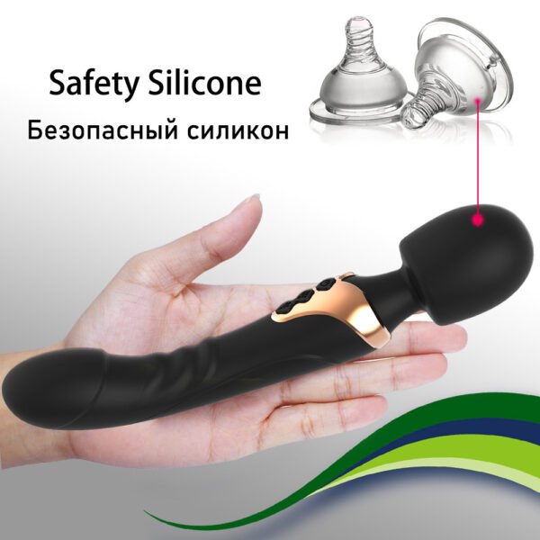 USB charging dual head dual vibration AV vibrator