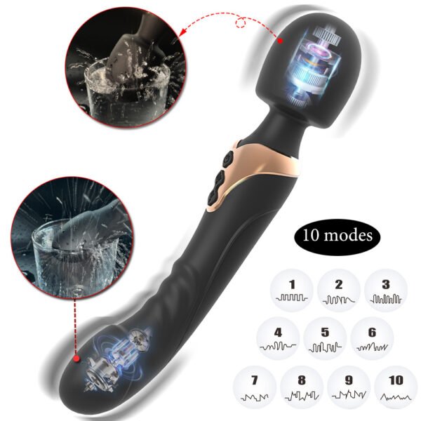 USB charging dual head dual vibration AV vibrator