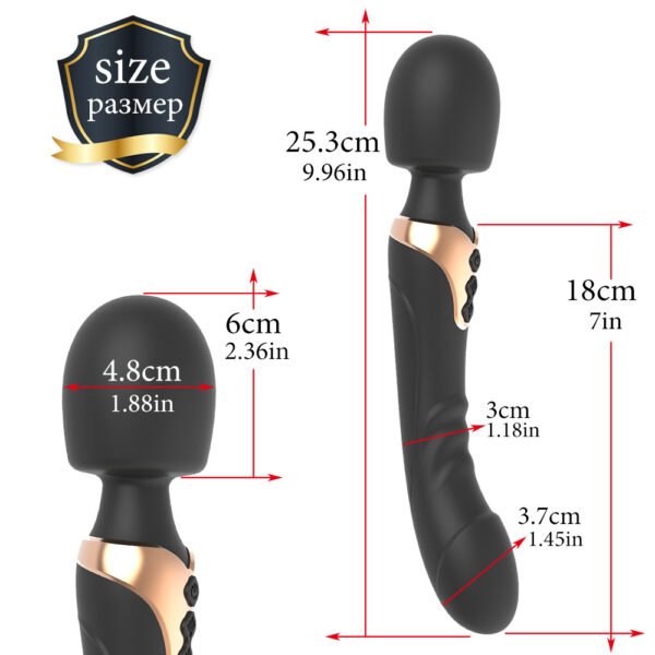 USB charging dual head dual vibration AV vibrator