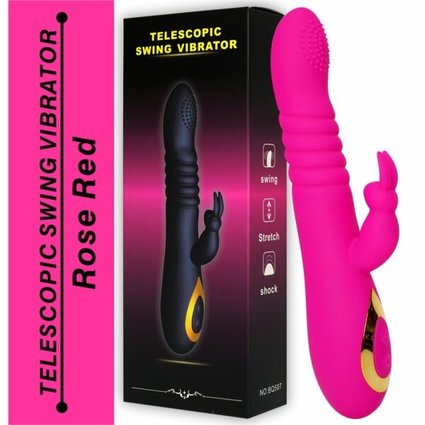 Dual Motor Rabbit Ear Retractable Swinging Female Masturbator