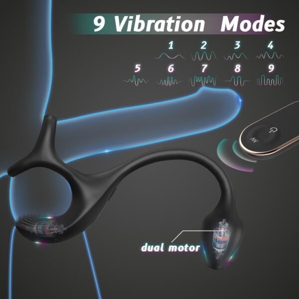 Vibration penis ring wireless remote control male