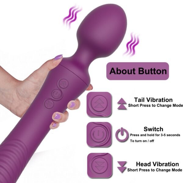 Charging dual head dual strong motion AV vibrator