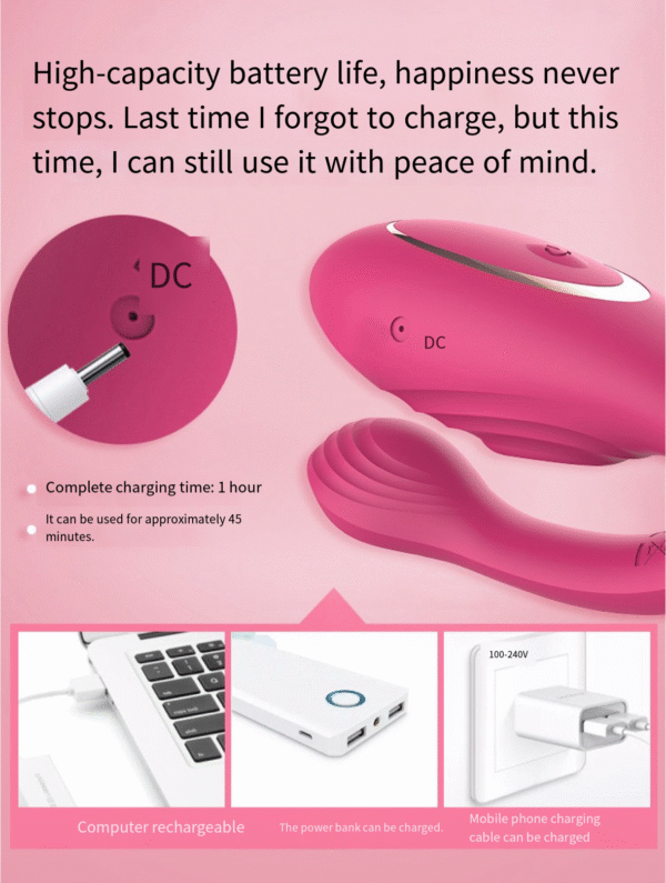 Female remote wearing clitoral stimulation vibrator