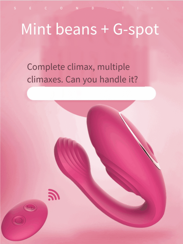 Female remote wearing clitoral stimulation vibrator