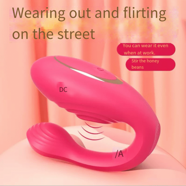 Female remote wearing clitoral stimulation vibrator